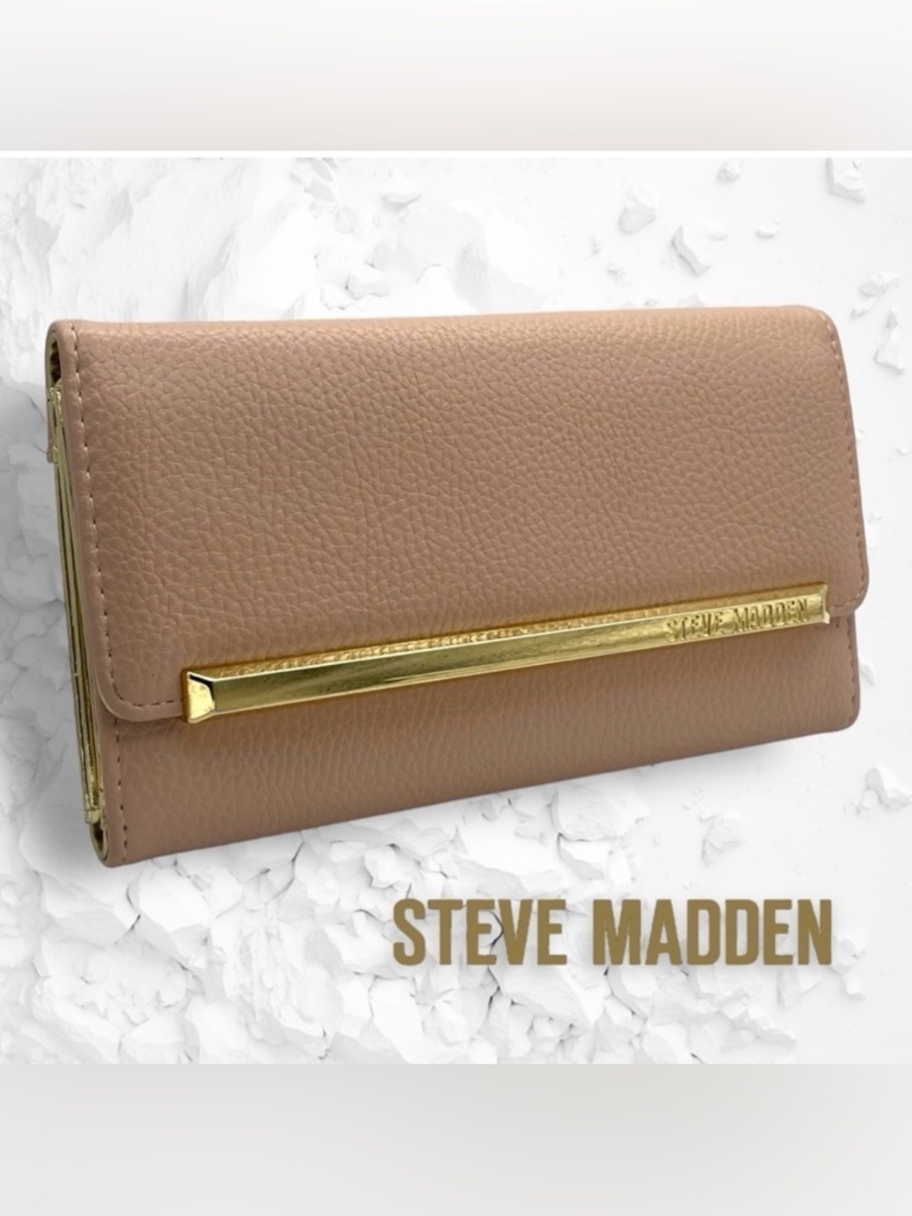 Steve Madden Women's Trifold Wallet Blush Gold